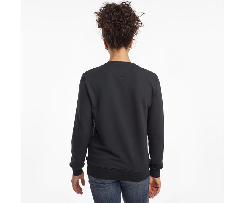 Saucony Rested Crewneck Women's Shirts Black | AU 280ZUTG